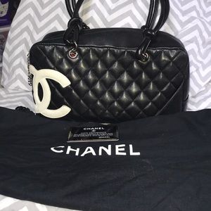 Authentic CHANEL Cambon shoulder bag